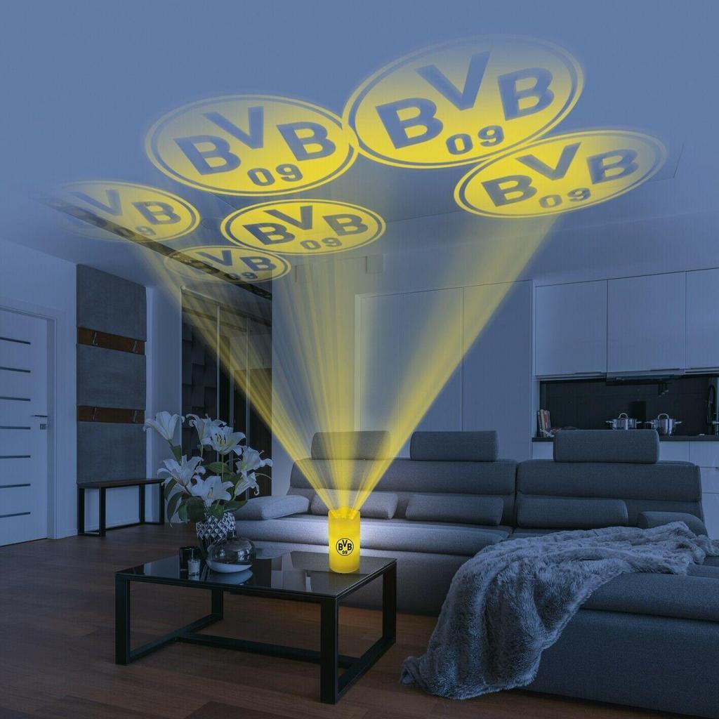 BVB LED-Echtwachskerze Projektor 3V Gelb mit Logo