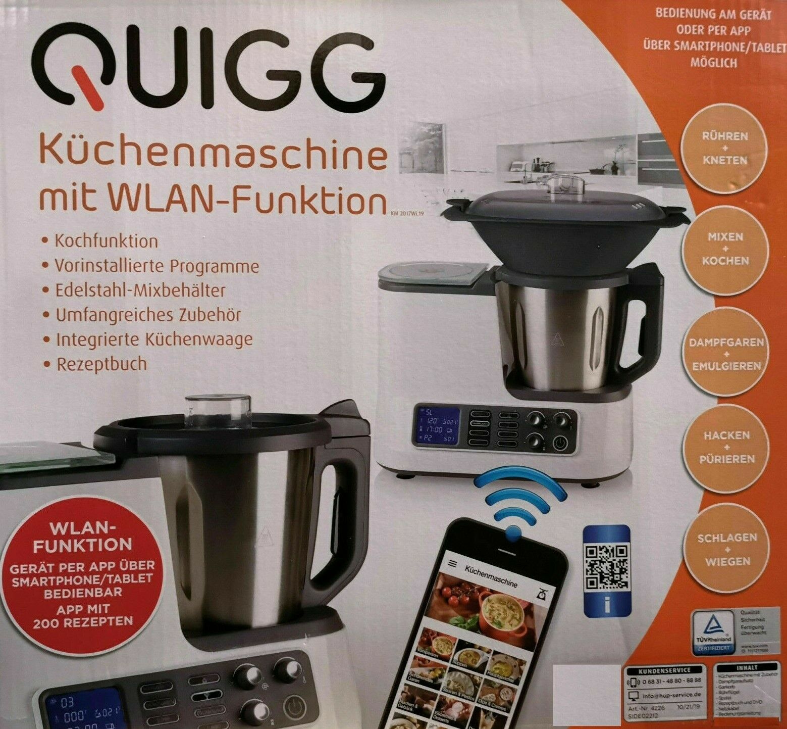 Quigg Küchenmaschine mit WLAN