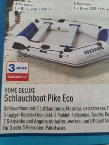 Read more about the article Aldi am 8.5.2023: Home Deluxe Schlauchboot Pike Eco im Sonderangebot