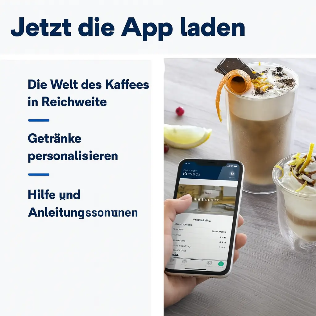 Delonghi Kaffeevollautomat Eletta Explore mit Coffee Link App zur smarten Steuerung und Personalisierung von Getränken per Smartphone.