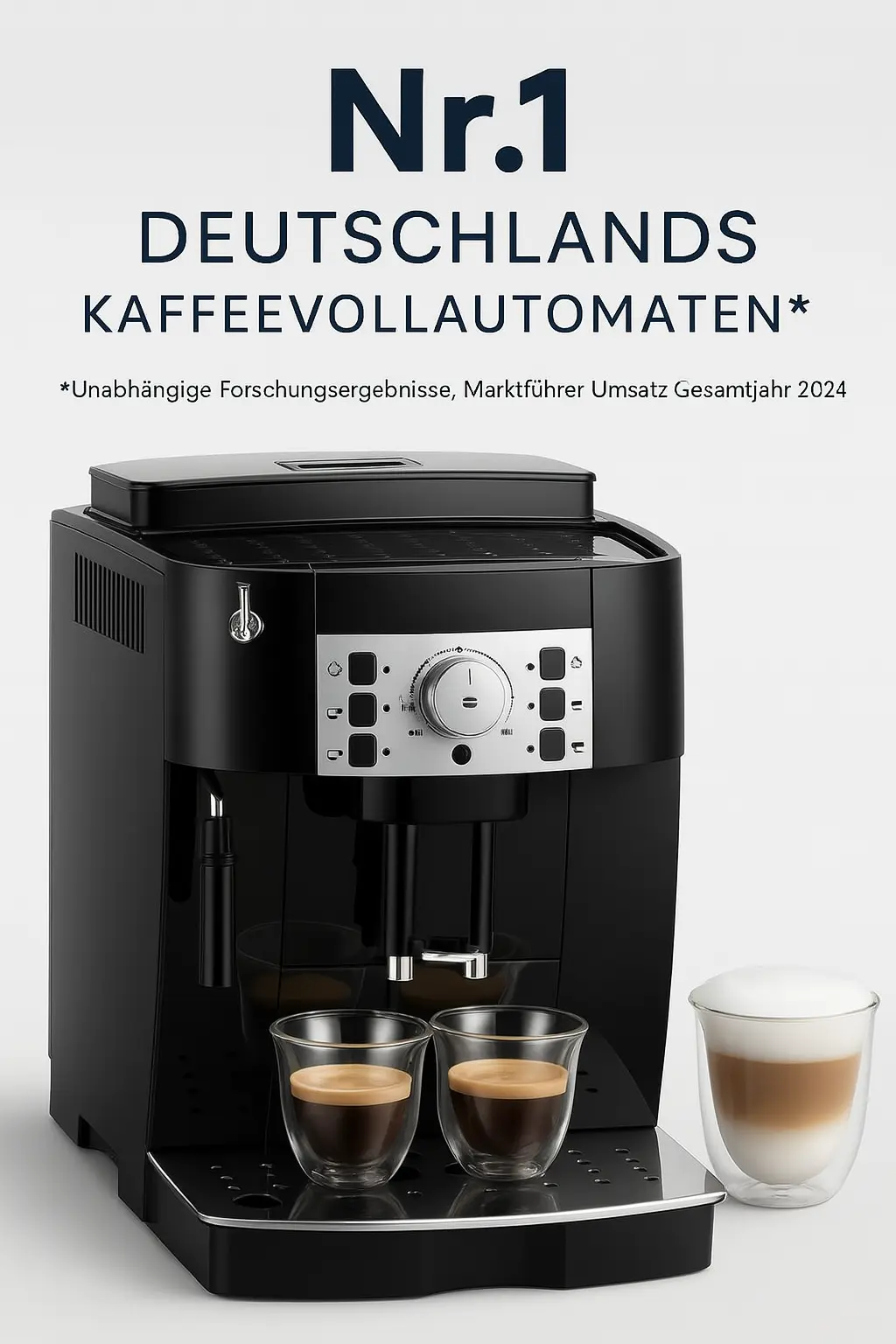 DeLonghi Magnifica S ECAM 22.110.B – kompakter Kaffeevollautomat mit manueller Milchschaumdüse und klassischem Bedienfeld im Delonghi Kaffeevollautomat Test für Einsteiger.