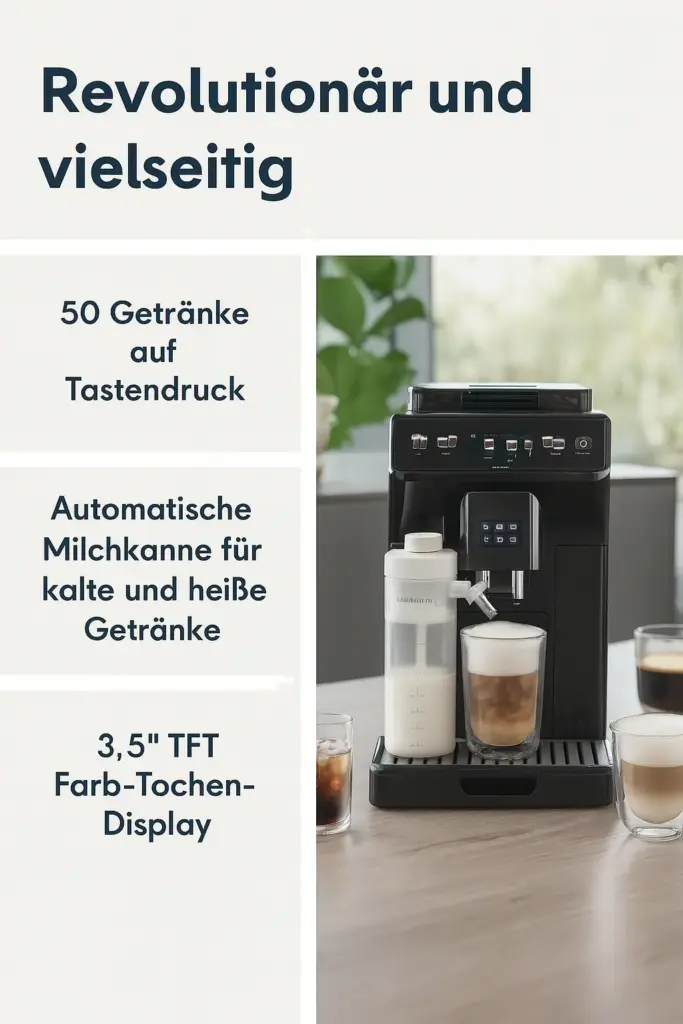Delonghi Eletta Explore Kaffeevollautomat mit Touchdisplay und Milchkaraffe im Test – 50 Heiß- und Kaltgetränke auf Knopfdruck.