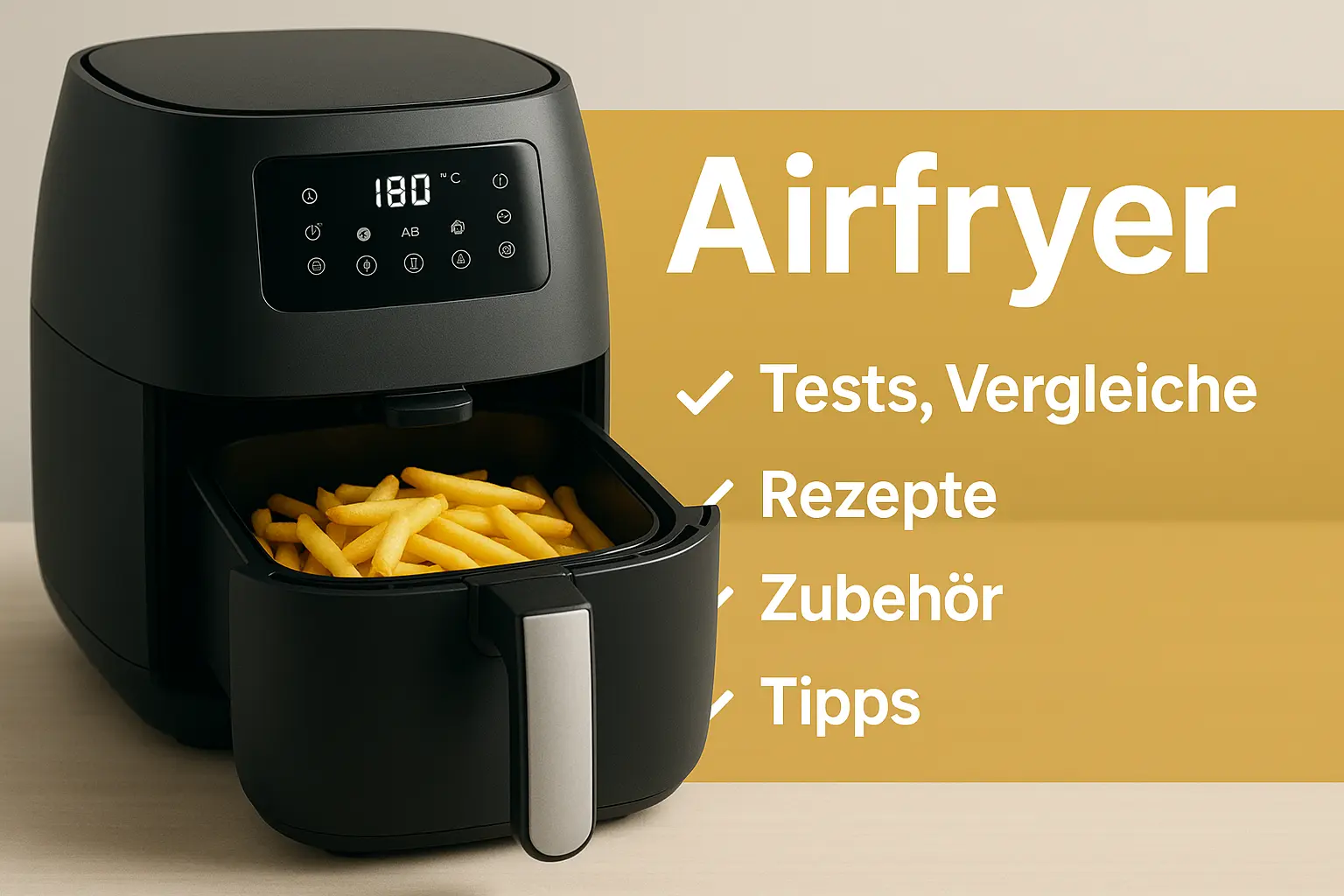 Airfryer mit Pommes – Tests, Vergleiche, Rezepte, Zubehör und Tipps.
