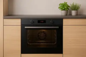 Moderner schwarzer Einbaubackofen in der Küche – Backofen bis 1.000 Euro im Test