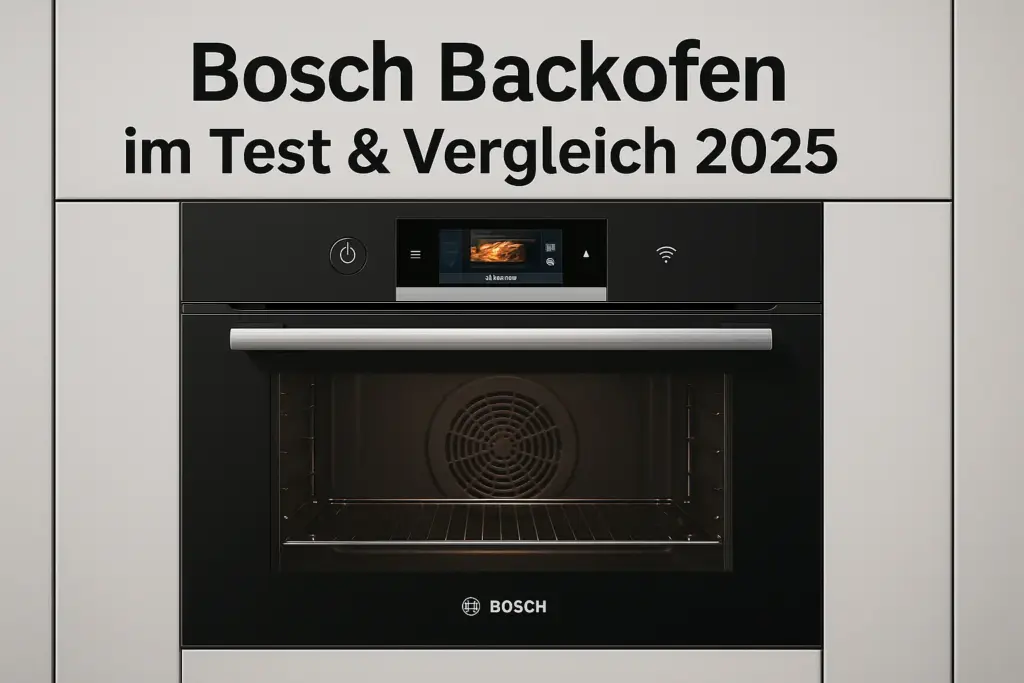 Moderner Bosch Backofen mit Pyrolyse und WLAN im Test – eleganter Einbau in weißer Küche
