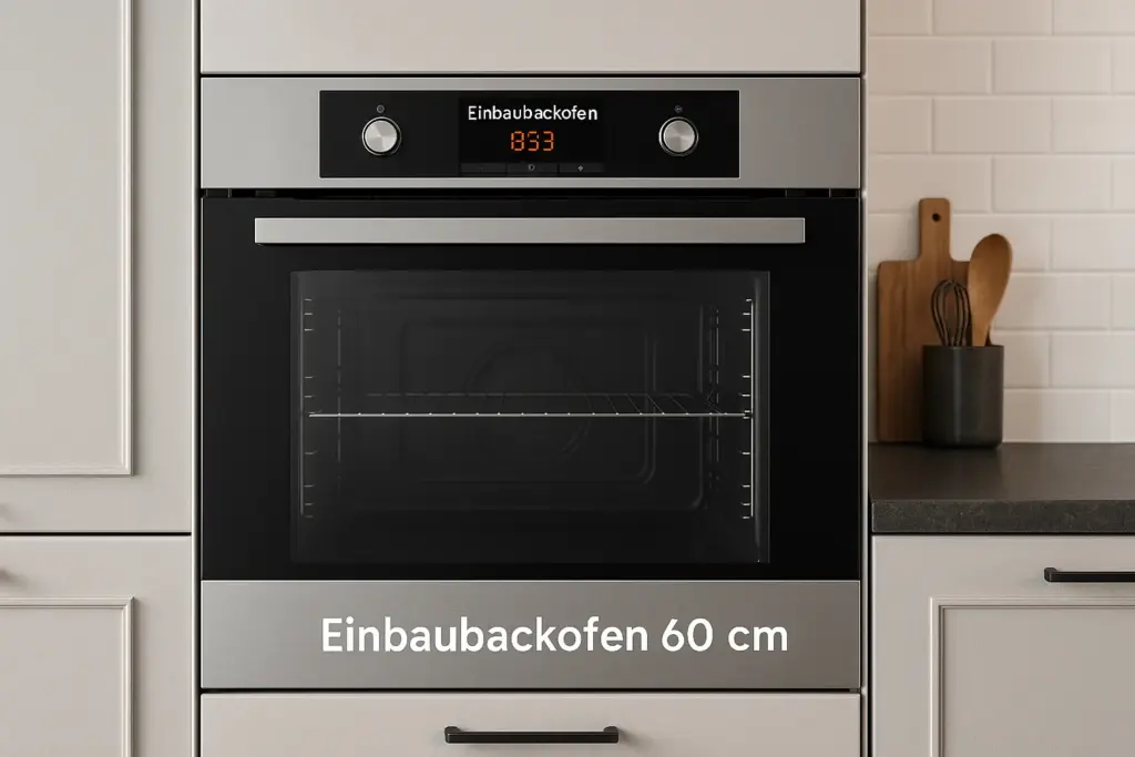 Moderner Einbaubackofen 60 cm Edelstahl in einer Einbauküche – Symbolbild für Test & Vergleich