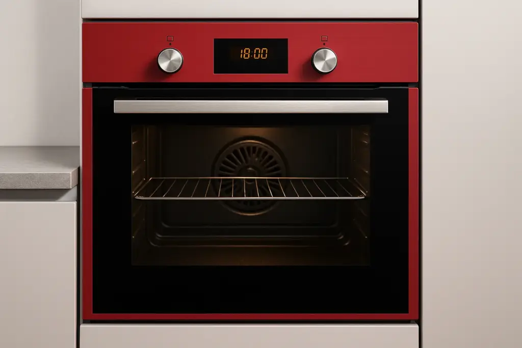 Ein moderner Einbaubackofen zeigt smarte Funktionen im mittleren Preissegment bis 1.000 Euro