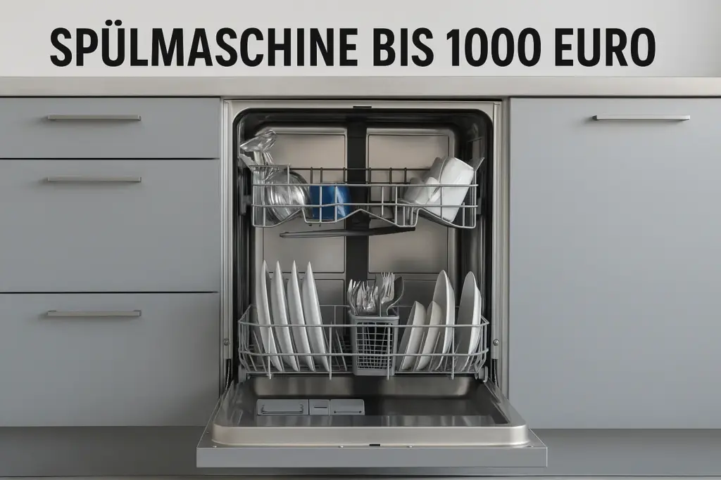 Moderne Einbau-Spülmaschine in Edelstahloptik – Vergleich Spülmaschinen bis 1000 Euro