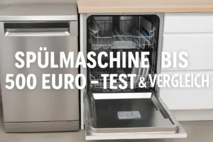 Günstige Spülmaschinen im Vergleich bis 500 Euro – moderne Küchenmodelle nebeneinander